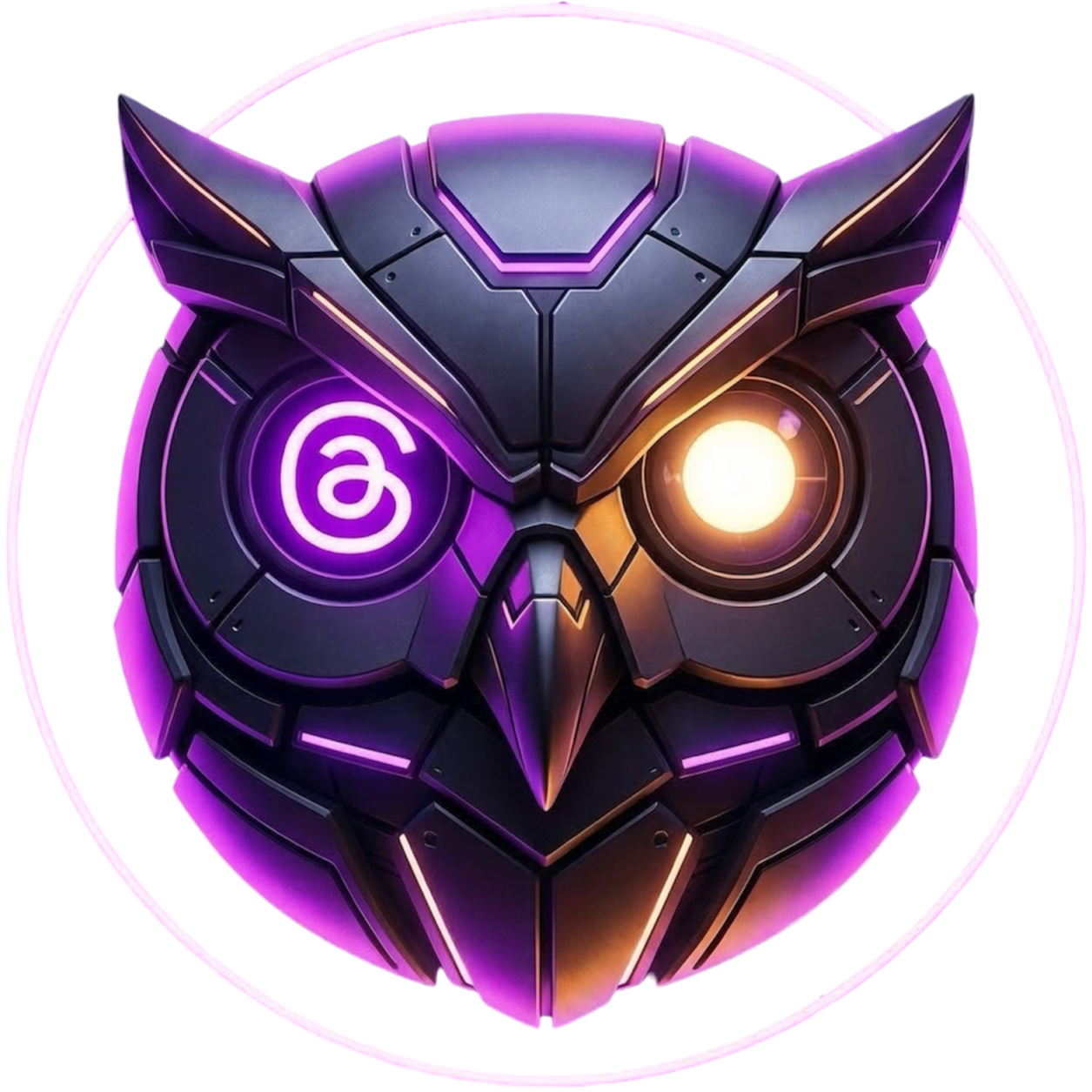 Неоновый логотип Threads Helper Pro